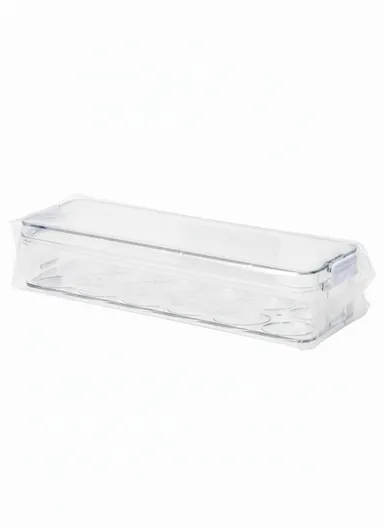 Refrigerator Egg Storage Box with Lockable Lid (W31 x D9.5 x H6.5)cm - Transparent