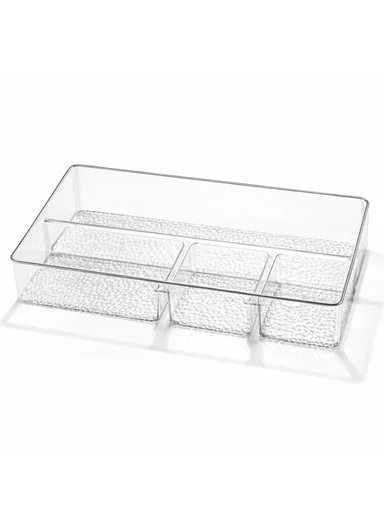 4 Sections Serving Tray Box With Clear Design (W38.5 x  D20 x H5)cm A-9567 