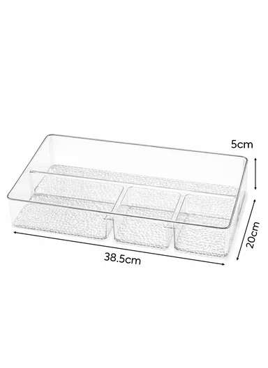 4 Sections Serving Tray Box With Clear Design (W38.5 x  D20 x H5)cm A-9567 