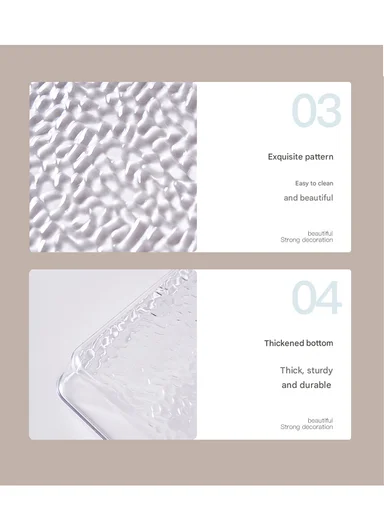 4 Sections Serving Tray Box With Clear Design (W38.5 x  D20 x H5)cm A-9567 