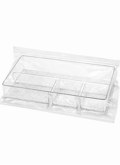 4 Sections Serving Tray Box With Clear Design (W38.5 x  D20 x H5)cm A-9567 