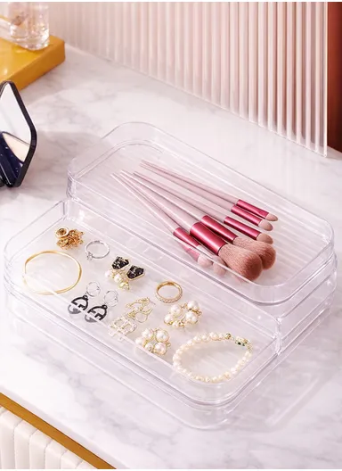 2 Tiers Acrylic Multipurpose Storage Organizer (W26.5 x D20 x H6.5)cm