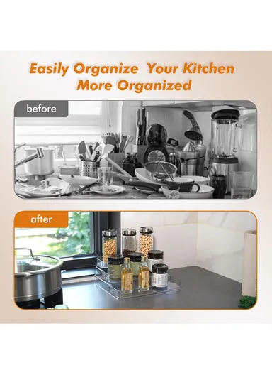 2 Tiers Acrylic Multipurpose Storage Organizer (W26.5 x D20 x H6.5)cm