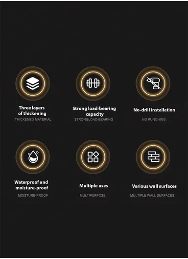 6-Piece 2.5Kg Max Load Stainless Steel Adhesive Square Hook Set 591-6004