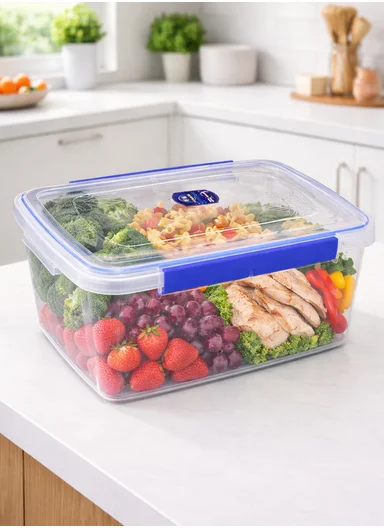 14.5L Airtight Plastic Storage Container with Leak-Proof Lid (L42 x W30 x H15)cm 