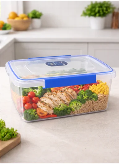 9L Airtight Plastic Storage Container with Leak-Proof Lid (L37 x W26 x H13)cm