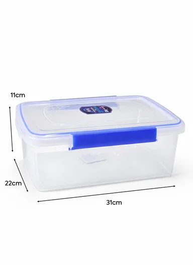 5L Airtight Plastic Storage Container with Leak-Proof Lid (L31 x W22 x H11) cm
