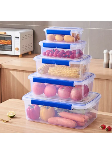 1.5L Airtight Plastic Storage Container with Leak-Proof Lid (L21 x W15 x H8)cm