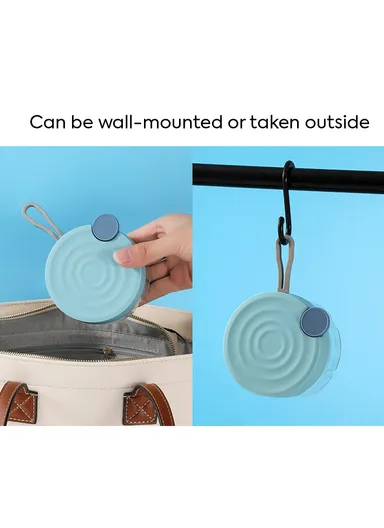 380ML Manual Pull Food Chopper With Carry Handle &amp; Stainless Steel Blades XMD-C38 (D10 x H9)cm - Pink