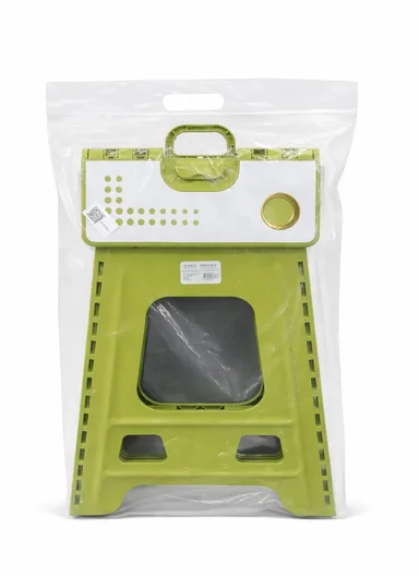 Lightweight Foldable Plastic Stool With Carry Handle 693-XMD-027 (W29 × D23 × H34)cm – Green