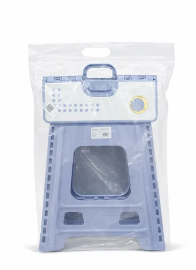 Lightweight Foldable Plastic Stool With Carry Handle 693-XMD-027 (W29 × D23 × H34)cm – Purple