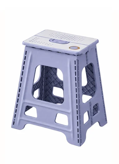 Lightweight Foldable Plastic Stool With Carry Handle 693-XMD-028 (W29 × D25 × H43)cm – Purple