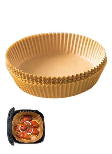50Pcs Round Disposable Air Fryer Paper Liners, Non-Stick Oil-Proof 