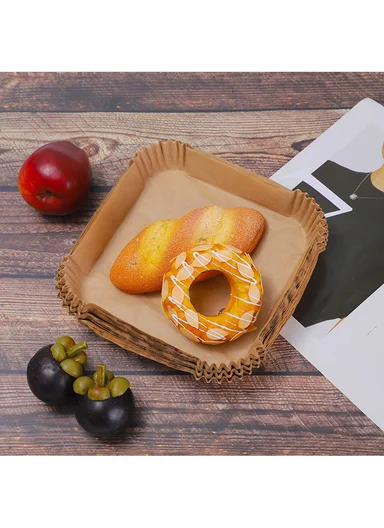 50Pcs Square Disposable Air Fryer Paper Liners, Non-Stick Oil-Proof 