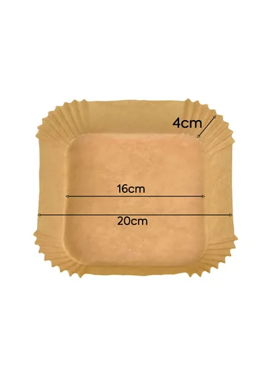50Pcs Square Disposable Air Fryer Paper Liners, Non-Stick Oil-Proof 