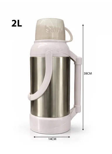 2.0L Stainless Steel Vacuum Flask with Built-In Drinking Cup Lid (D14 x H38)cm – Green
