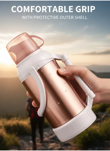 2.0L Stainless Steel Vacuum Flask with Built-In Drinking Cup Lid (D14 x H38)cm – Green