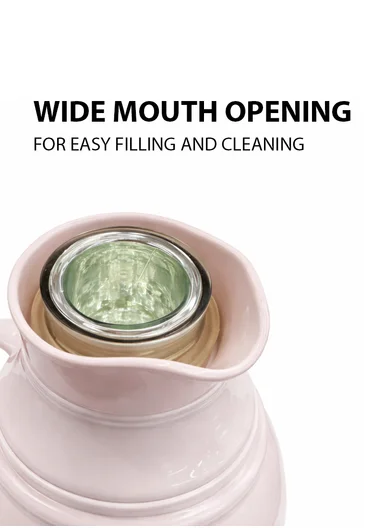 2.0L Stainless Steel Vacuum Flask with Built-In Drinking Cup Lid (D14 x H38)cm – Light Brown