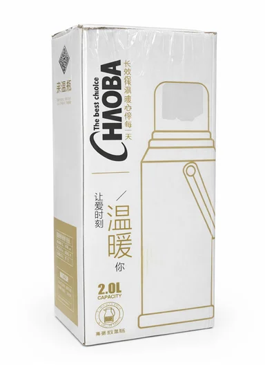 2.0L Stainless Steel Vacuum Thermos Flask With Plastic Cup &amp; Handle (D14 x H38)cm - Navy