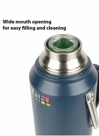 2.0L Stainless Steel Vacuum Thermos Flask With Plastic Cup &amp; Handle (D14 x H38)cm - Purple