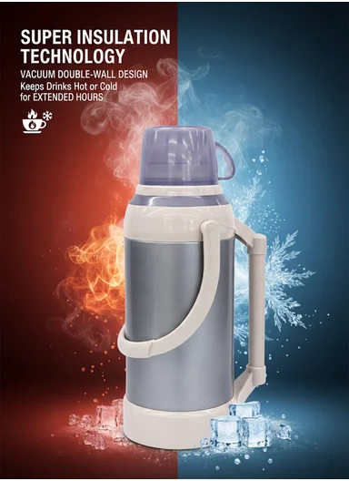 2.0L Stainless Steel Vacuum Flask with Built-In Drinking Cup Lid (D14 x H40)cm – Blue