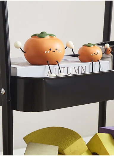 3-Tiers Rolling Storage Organizer With Lockable Wheels 954-A (W38 x D28 x H76)cm - Black