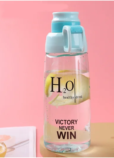 770ml Plastic Drinking Bottle With Handle &amp; Leak-Proof Lid A-206 (D7 x H25)cm – Pink