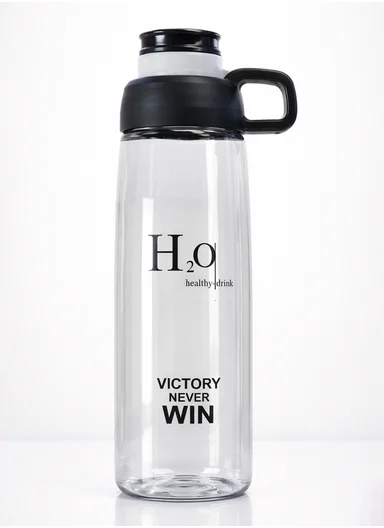 770ml Plastic Drinking Bottle With Handle &amp; Leak-Proof Lid A-206 (D7 x H25)cm – Black