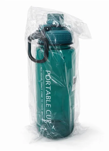 800ml Plastic Drinking Bottle With Handle &amp; Leak-Proof Lid A-206 (D7 x H22)cm – Black