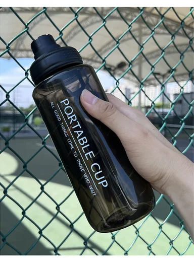 800ml Plastic Drinking Bottle With Handle &amp; Leak-Proof Lid A-206 (D7 x H22)cm – Red