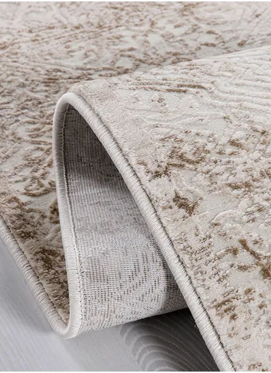 100x200cm Beige Soft Textured Machine-Woven Carpet Nazende NZ010