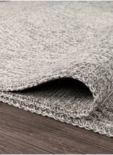 160x230cm Grey Fluff Dust-Resistant Synthetic Fiber Rug Doku DH004