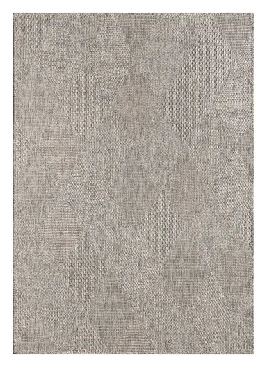 160x230cm Grey Fluff Dust-Resistant Synthetic Fiber Rug Doku DH004