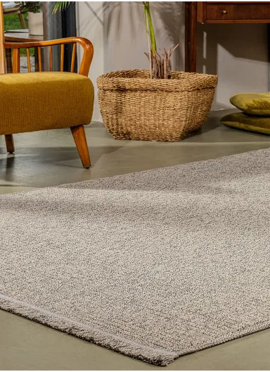 200x290cm Grey Fluff Dust-Resistant Machine-Woven Rug Bravvo BR006