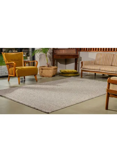 200x290cm Grey Fluff Dust-Resistant Machine-Woven Rug Bravvo BR006