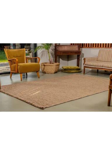 100x200cm Rustic Style Woven Dust-Resistant Brown Rug Bravvo BR002