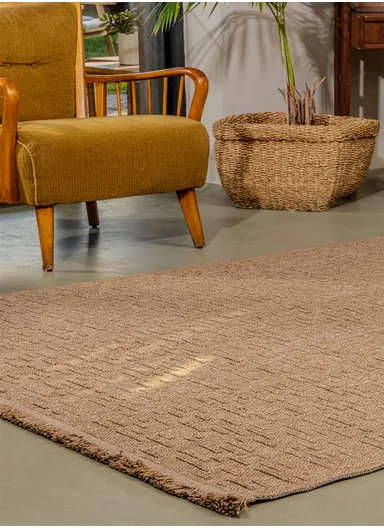 100x300cm Rustic Style Woven Dust-Resistant Brown Rug Bravvo BR002