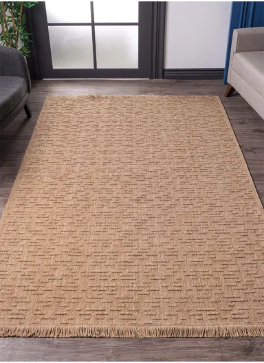 120x180cm Rustic Style Woven Dust-Resistant Brown Rug Bravvo BR002