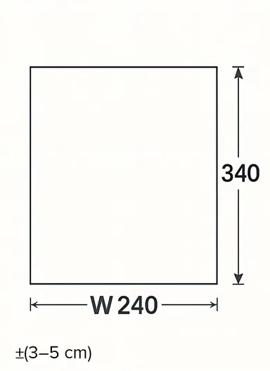 240x340cm Beige Long-Lasting Soft Textured Carpet Gallery 1163