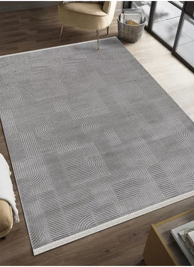 100x200cm Modern Soft Textured Polypropylene Area Rug, Wear-Resistant Carpet Akasya AK005