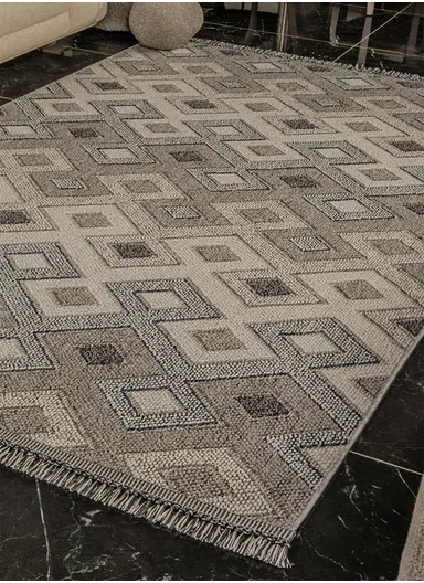 160x230cm Premium Polypropylene Carpet Machine-Woven with Cotton Backing &amp; Polyester Accents Natura 9962