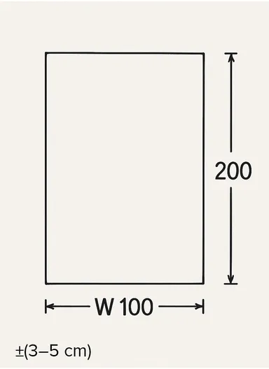 100x200cm Cream-Coffee Soft Textured Machine-Woven Carpet Size BY008