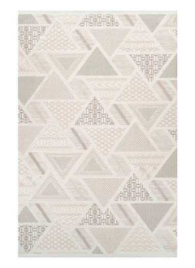 120x180cm Cream-Coffee Soft Textured Machine-Woven Carpet Size BY008