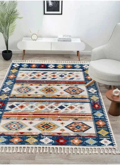 80x300cm Elegant Multicolor Antiallergic Living Room Carpet Antique AN006