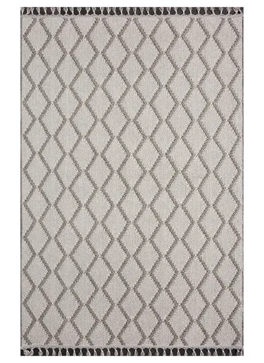 100x300cm Machine-Woven Dust-Resistant Area Rug, Diamond Pattern Living Room Carpet Natura 9963