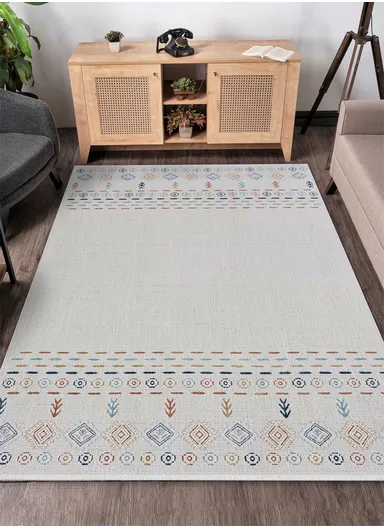 80x150cm Contemporary Dust-Proof Synthetic Fibers Carpet with Color Accents HL001