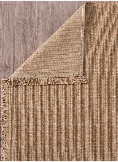 100x200cm Modern Durable &amp; Dust-Proof Rug, Brown Flatweave, High-Traffic Sitting Room Carpet Bravvo BR001