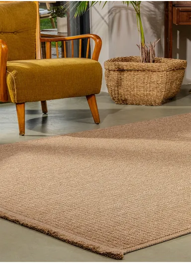 160x230cm Modern Durable &amp; Dust-Proof Rug, Brown Flatweave, High-Traffic Sitting Room Carpet Bravvo BR001