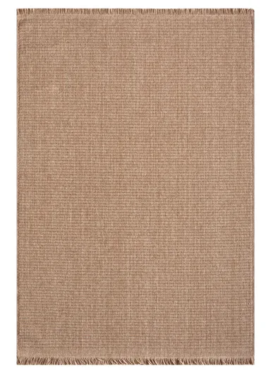 160x230cm Modern Durable &amp; Dust-Proof Rug, Brown Flatweave, High-Traffic Sitting Room Carpet Bravvo BR001