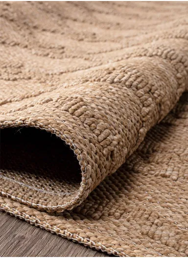 200x290cm Modern Fluff Dust-Resistant Rug, Patterned Brown Machine-Woven Living Room Carpet Bravvo BR003